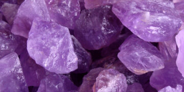 Amethyst crystals und Amethysten Druse